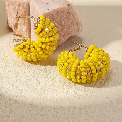 Marisol Beaded Hoop Earrings
