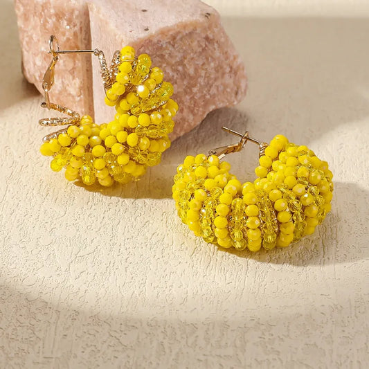 Marisol Beaded Hoop Earrings