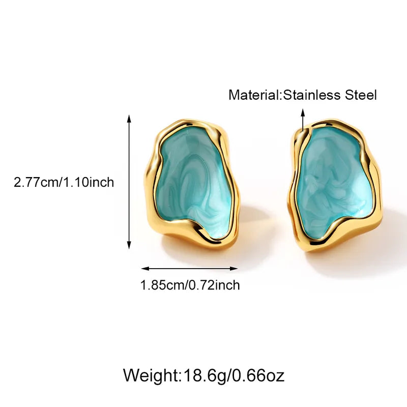 Aura Drip Stud Earrings