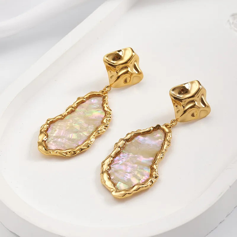 Iris Pearl Drop Earrings