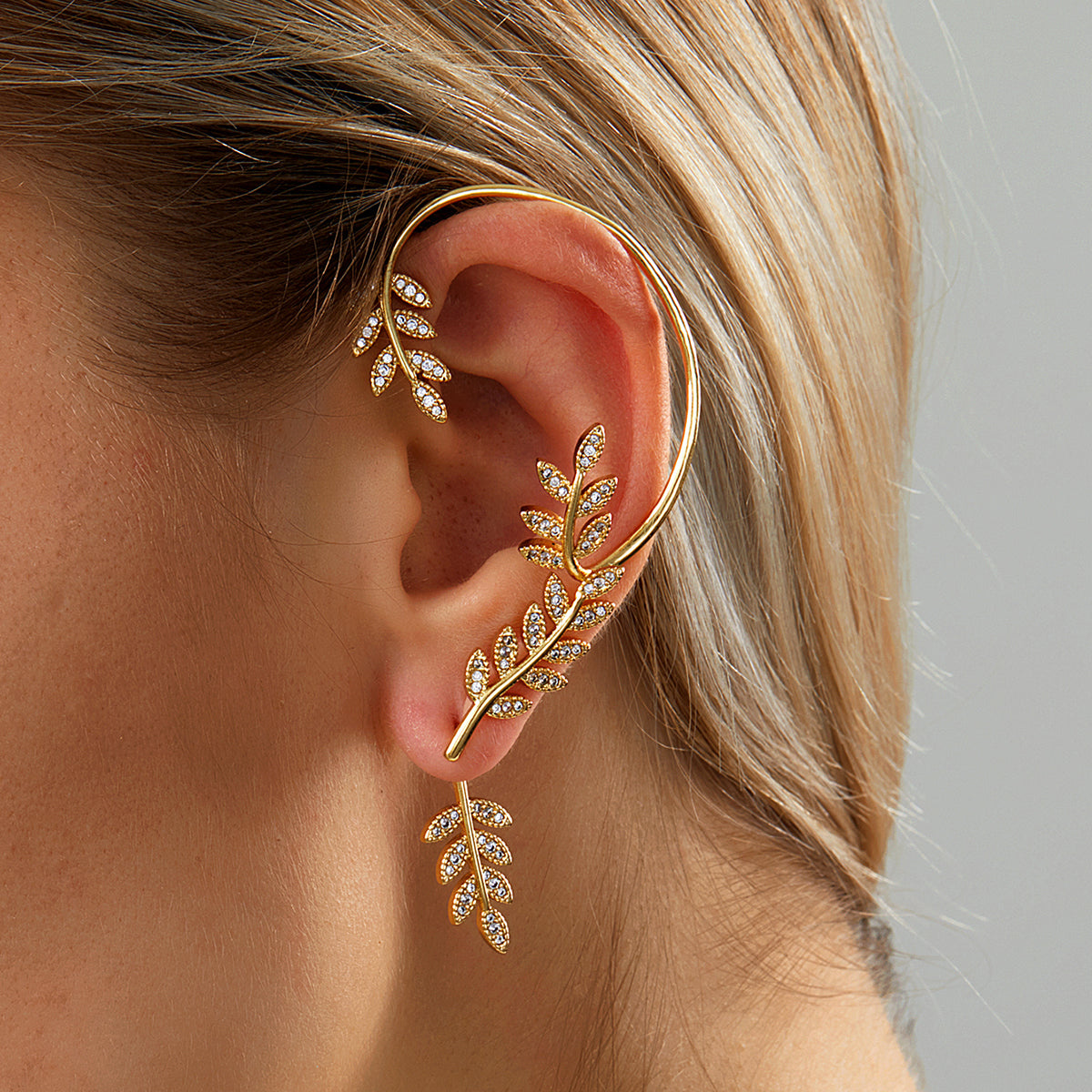 Elara Leaf Ear Cuff