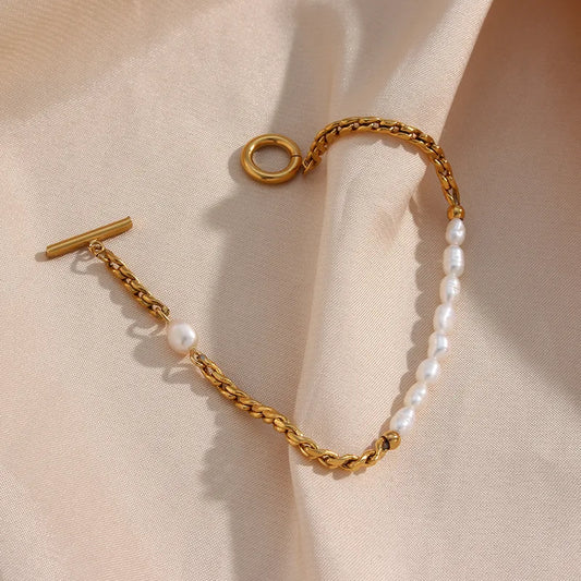 Pearl Link Chain Bracelet