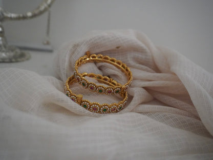 Pearl Flower Bangles