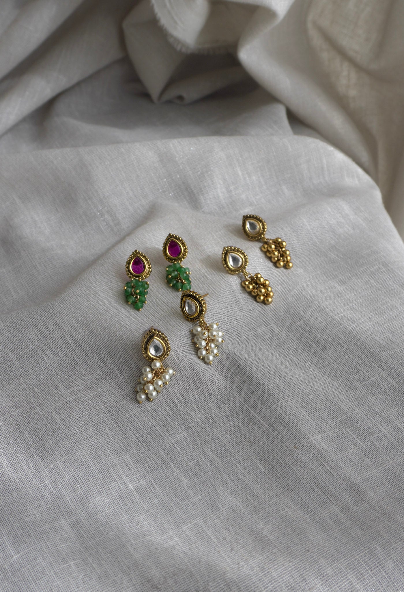 Aarna Kundan Mini Drop Earrings