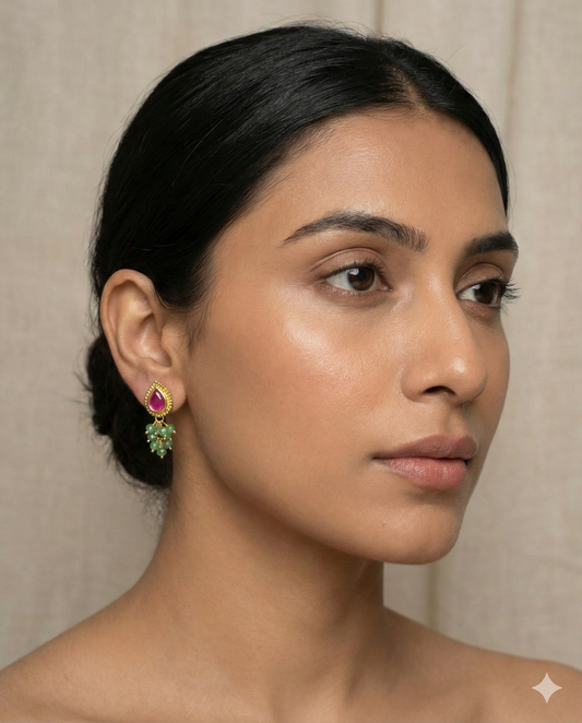 Aarna Kundan Mini Drop Earrings