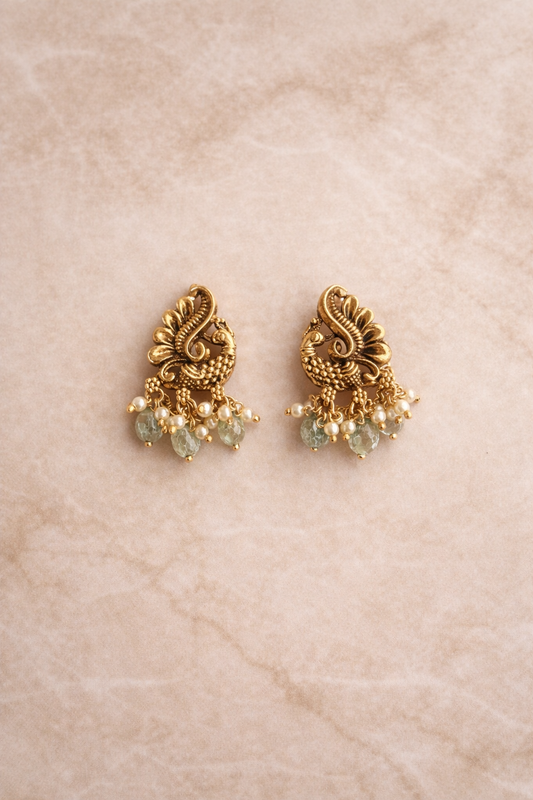 Mayuri Pearl Drop Stud Earrings