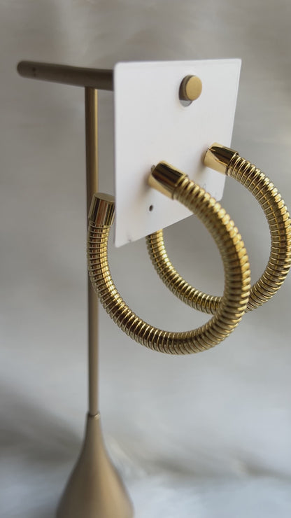 Pipe Hoop Earrings
