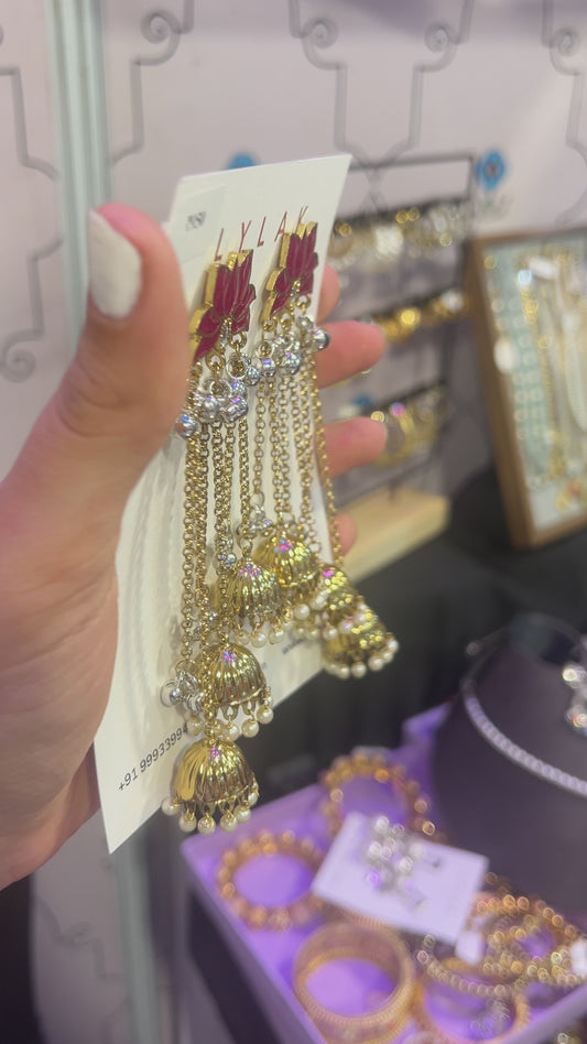 Lotus Kashmiri Earrings