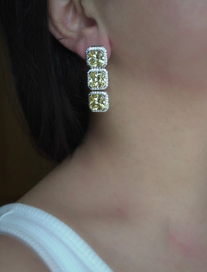 Sunlit Royale Citrine Necklace Set (Necklace & Earrings)